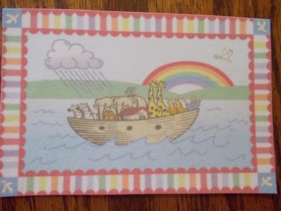 Noahs Ark Rug 5 1/2 " x 3 3/4"