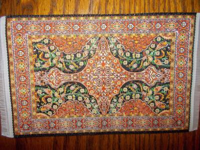 Oriental Style Woven Rug 6"x4"