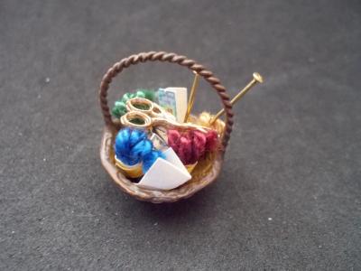 1/2 Scale Sewing Knitting Basket